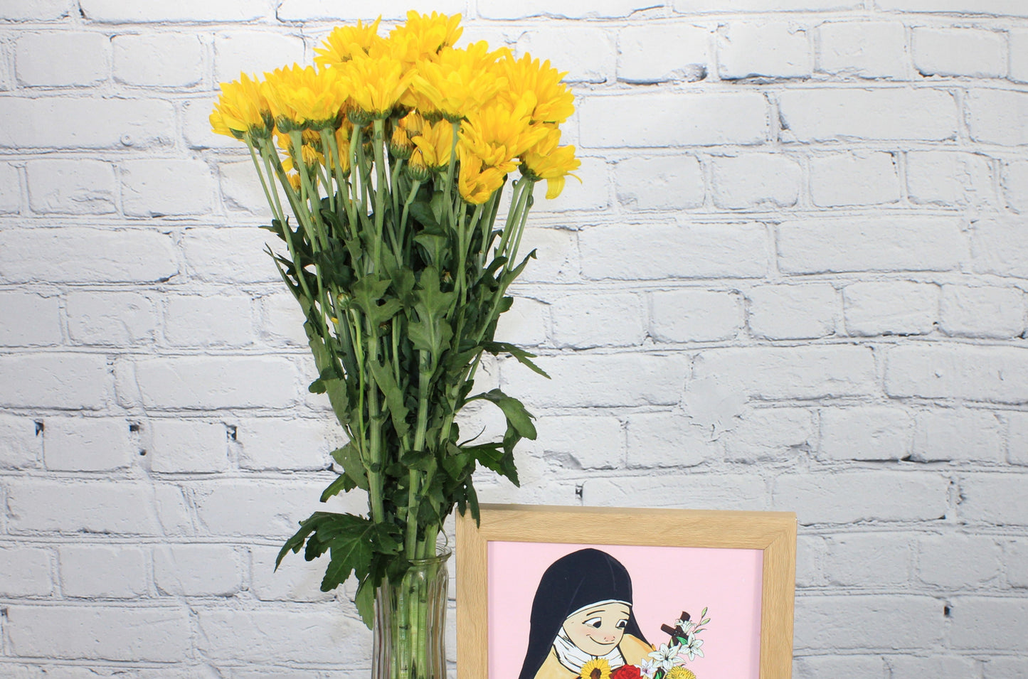Fresh & Natural Pompon Daisy - Yellow