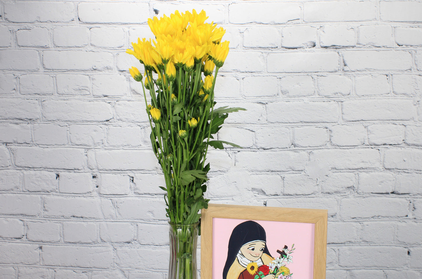 Fresh & Natural Pompon Cushion - Yellow