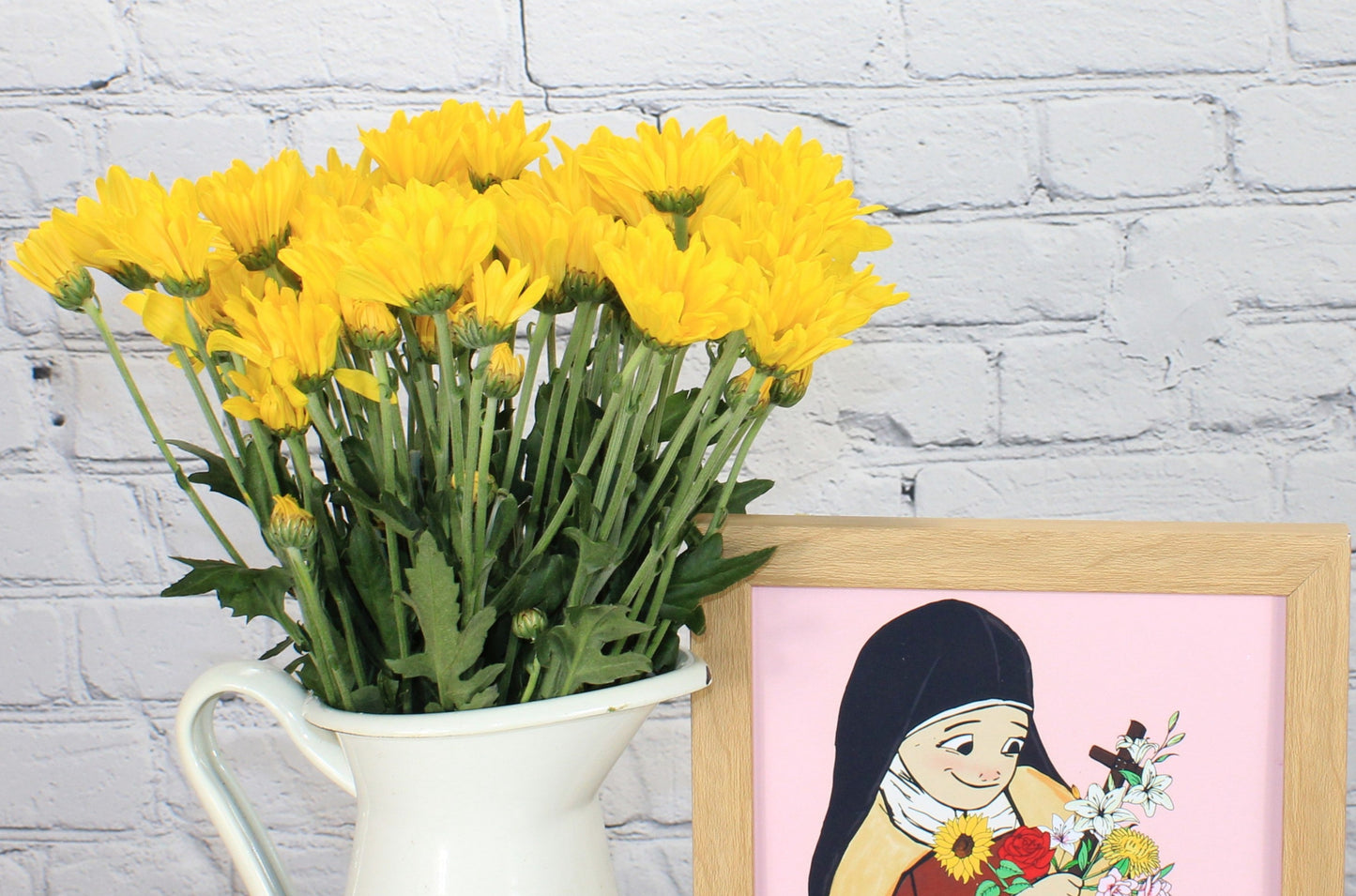 Fresh & Natural Pompon Daisy - Yellow